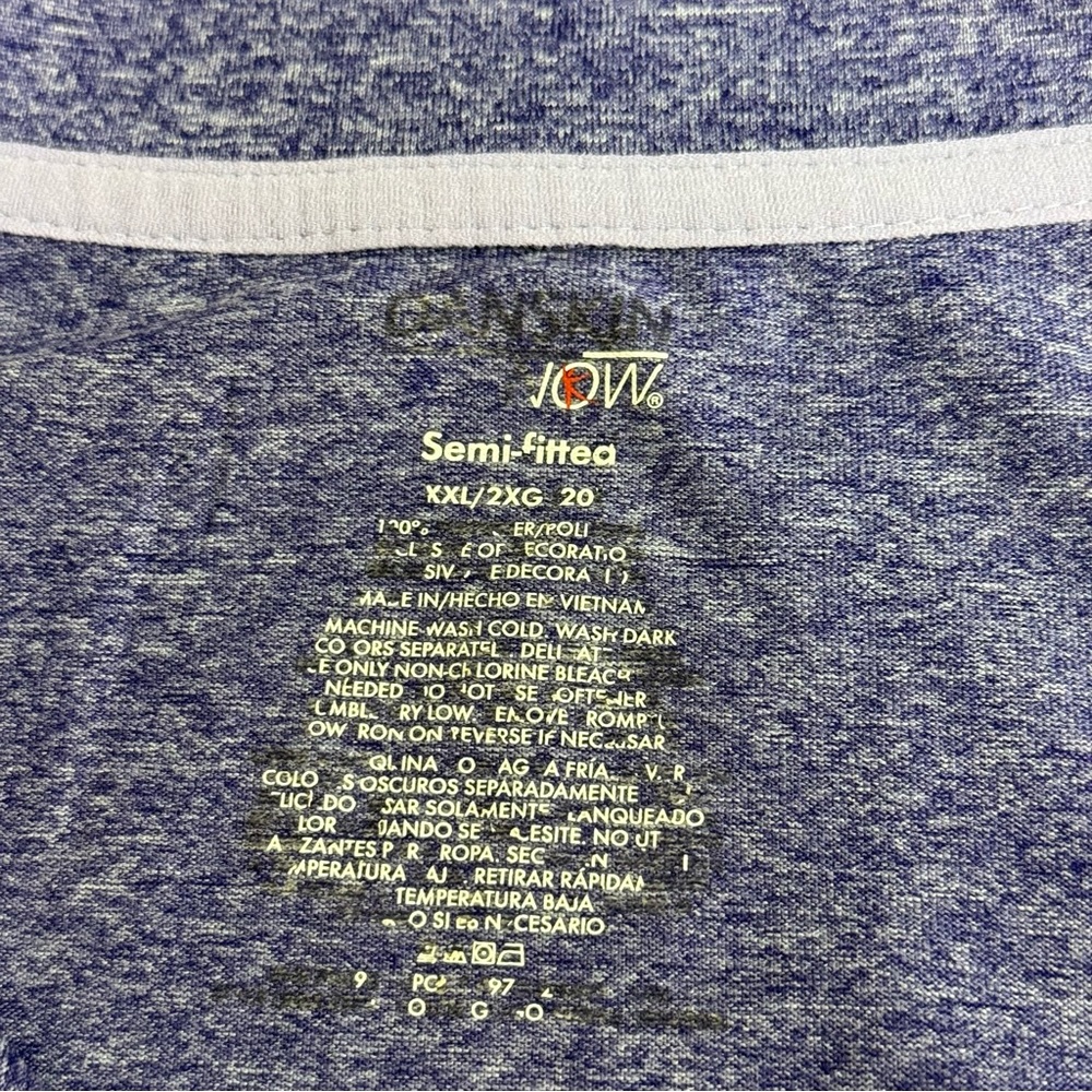 Danskin Now Purple Heather 1/4 Zip Pullover Sweatshirt Plus 2X Activewear - Picture 7 of 8